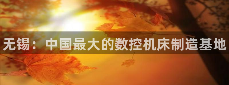 天辰娱乐测速：无锡：中国最大的数控机床制造基地